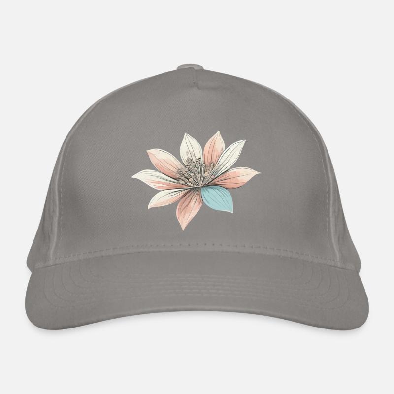 Fleurs esthétiques Couleurs pastel Casquette classique bio