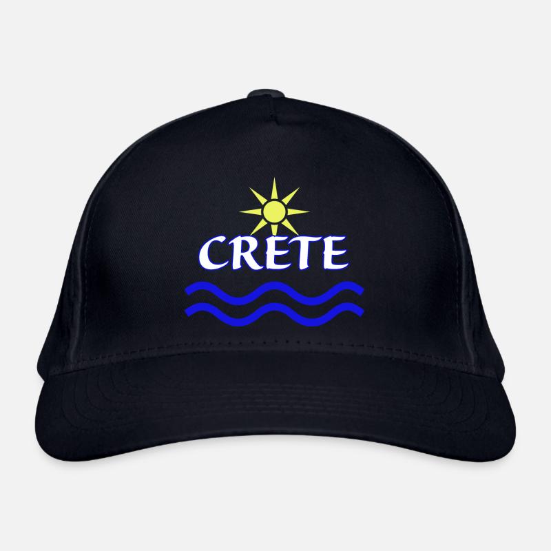 Conception de logo Soleil et mer Crète Casquette classique bio