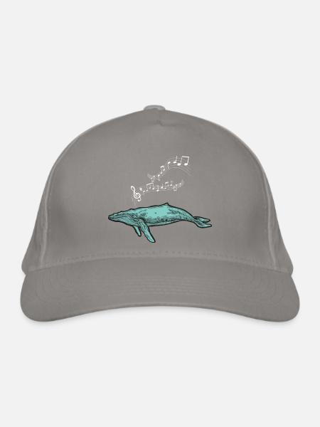 Whale Whales Sea Fish Water Sea Animal Sperm Whale - Organic Baseball Cap - light grey - Front