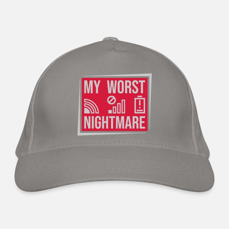 Schild my worst nightmare Bio-Baseballkappe
