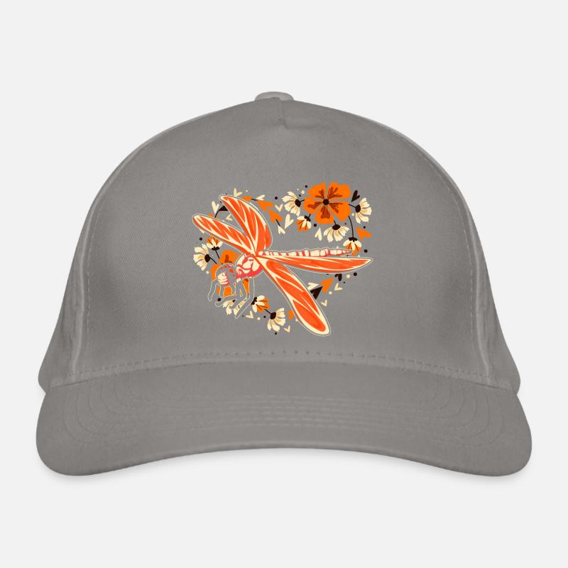 Fleurs Insecte Libellules Amoureux Cadeau Libellule Casquette classique bio