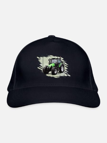 Kleiner grüner Traktor - Bio-Baseballkappe - Navy