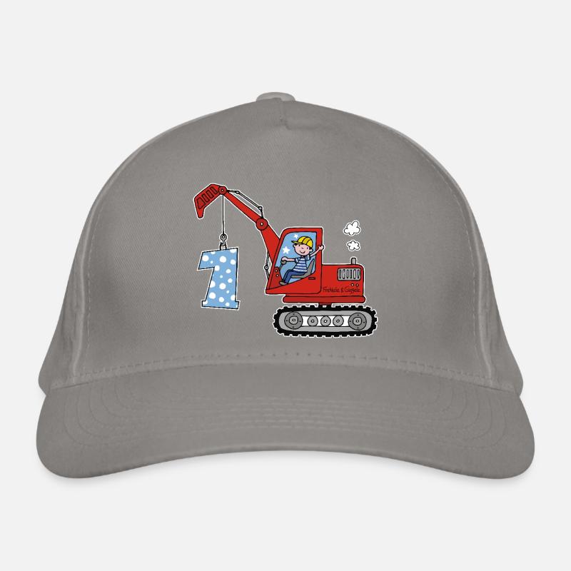 Bagger 1. Geburtstag Bio-Baseballkappe