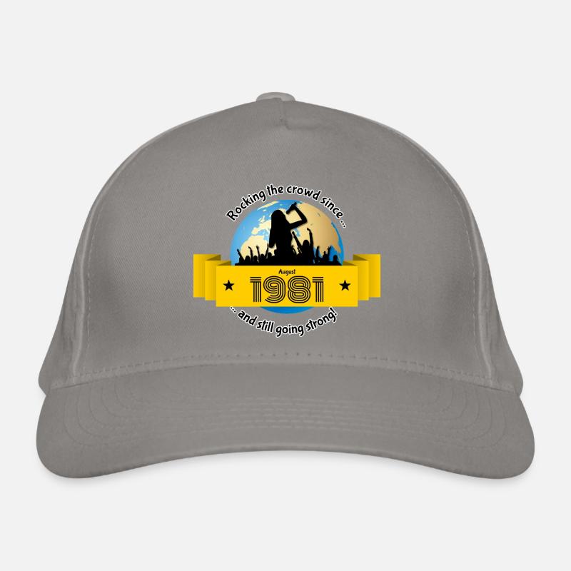 44. Geburtstag Rocking the crowd since 08/1981 Bio-Baseballkappe