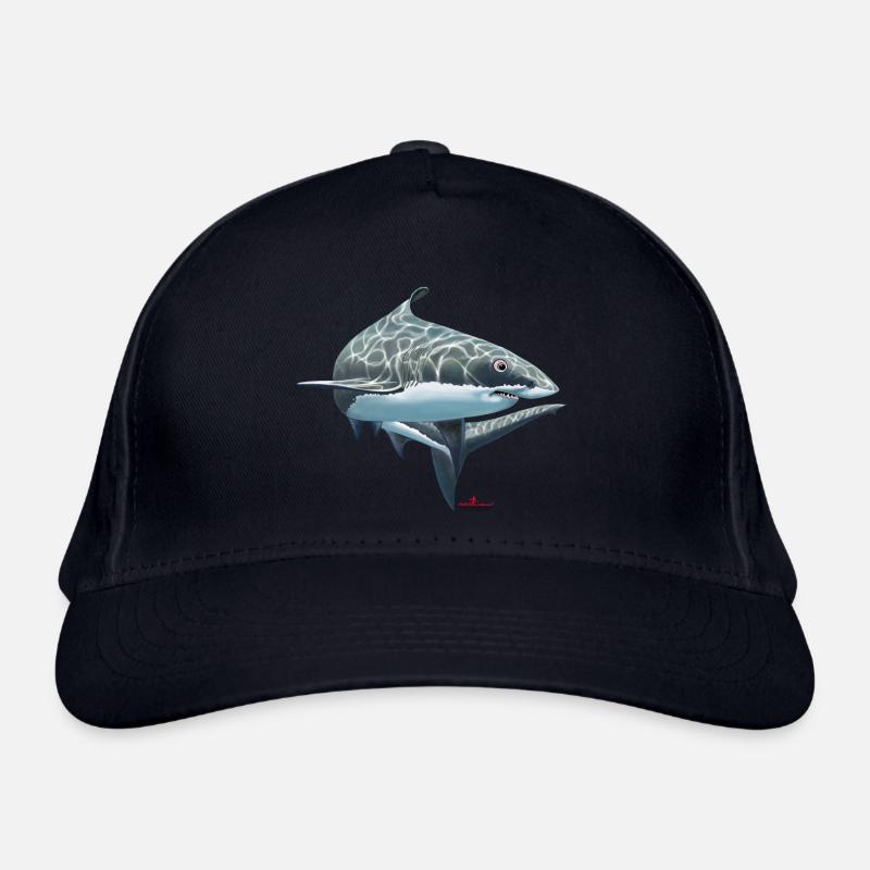 Grand requin blanc / requin - Casquette classique bio - marine