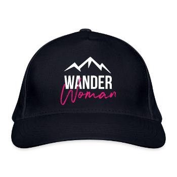 Wander Woman Berge Wandern lustig - Bio-Baseballkappe - Navy - Vorne