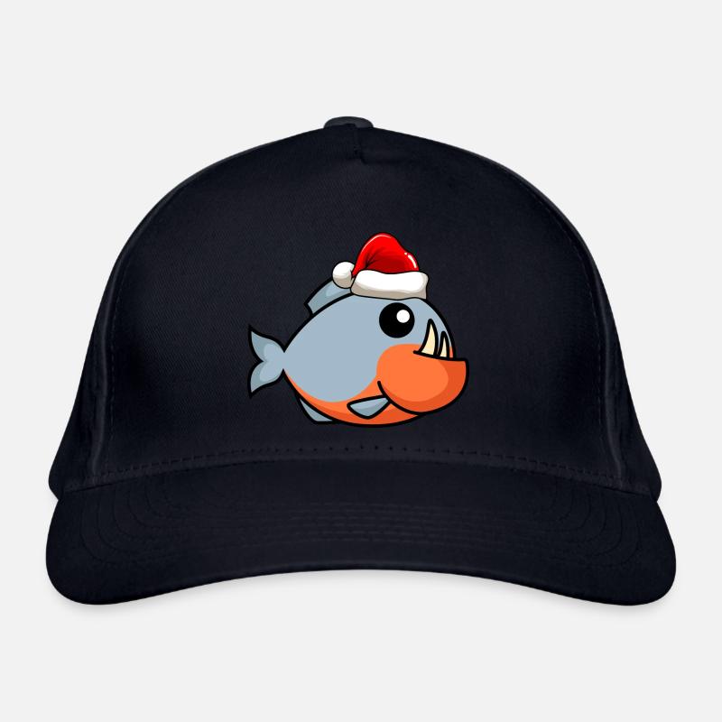 Piranha Bande dessinée de Noël Casquette classique bio