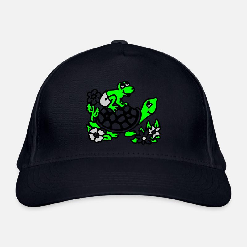 frogg & turtle / frosch & schildkroete Bio-Baseballkappe