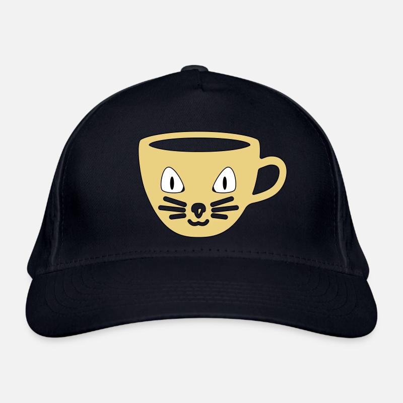 Tasse mit Katzengesicht Kaffeetasse Teetasse Katze Bio-Baseballkappe