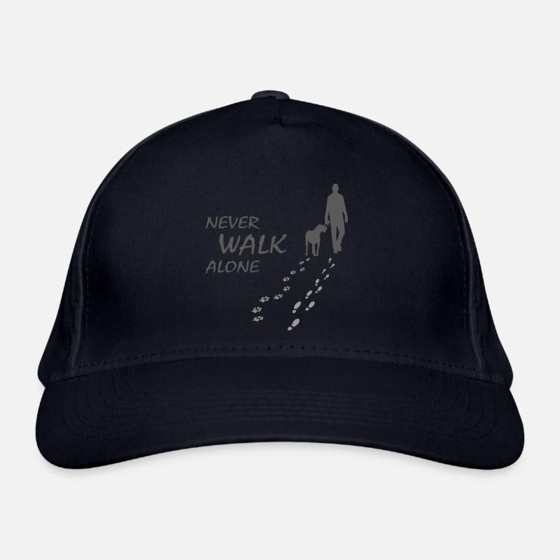 Hund - NEVER WALK ALONE Gassi Bio-Baseballkappe