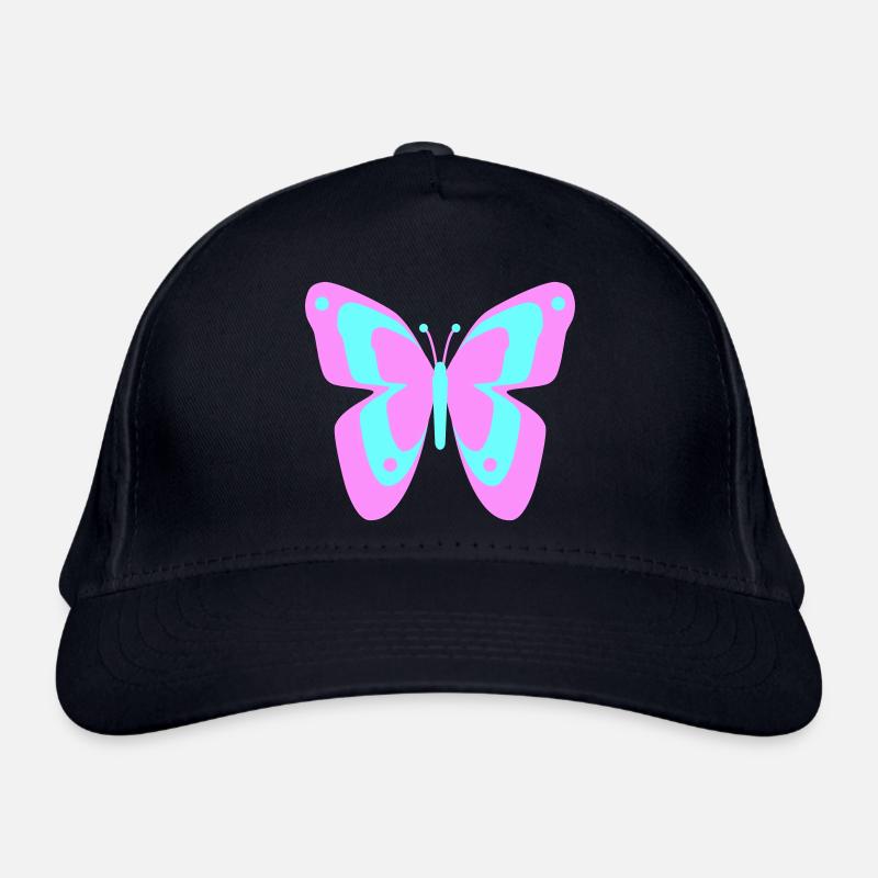 Schmetterling Falter Insekten Frühling Sommer bunt - Bio-Baseballkappe - Navy