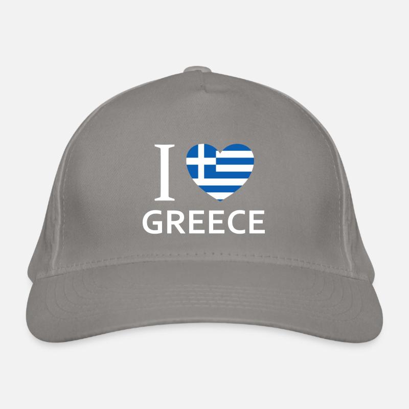 I love Greece Organic Baseball Cap