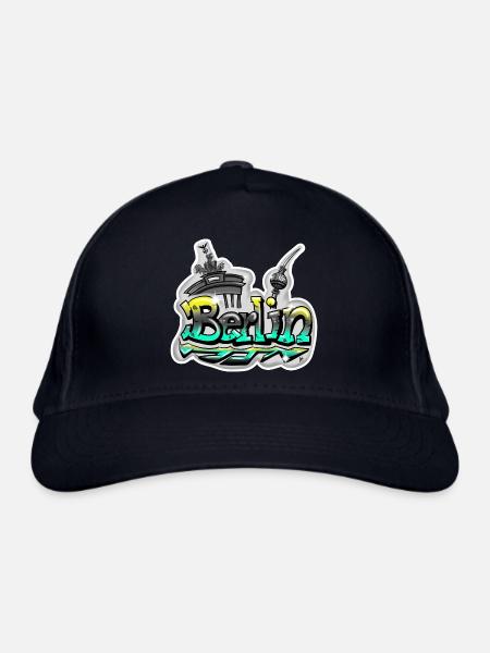 Berlin Schriftzug Graffiti - Bio-Baseballkappe - Navy