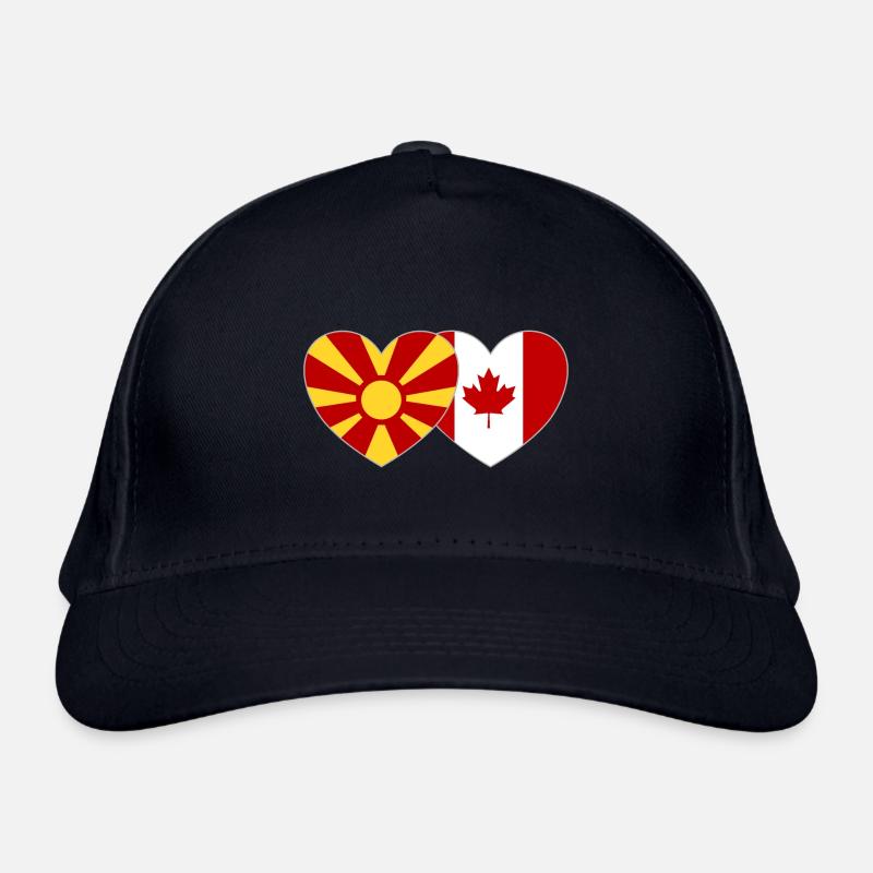 Macédoine Drapeau Canada Cœur Casquette classique bio