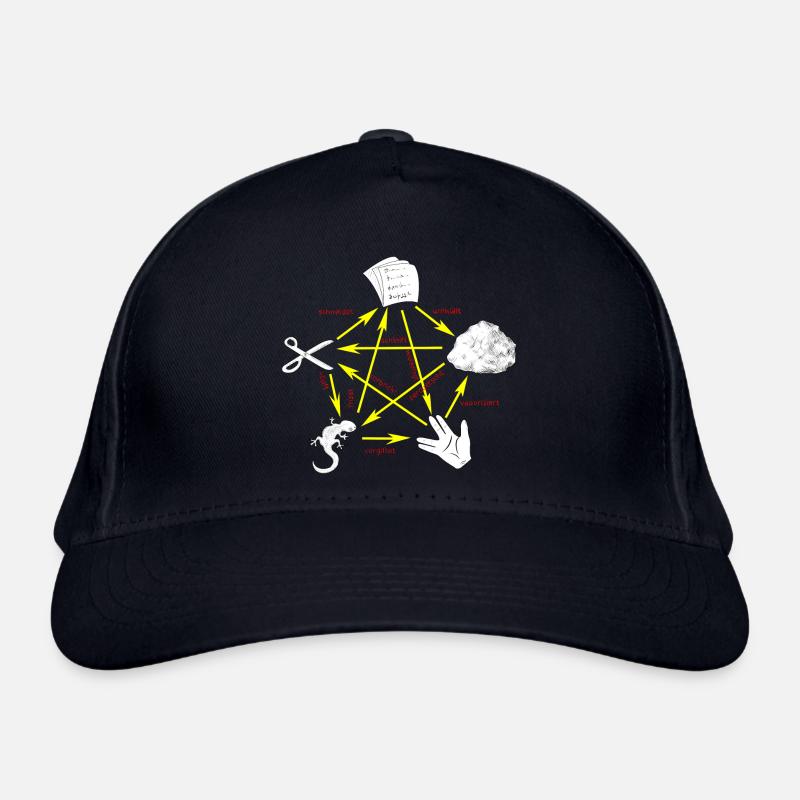 Schere Stein Papier Echse Spock Bio-Baseballkappe