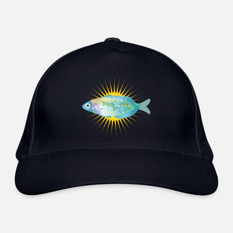 bright fish in delicate pastel colors Organic Baseball Cap