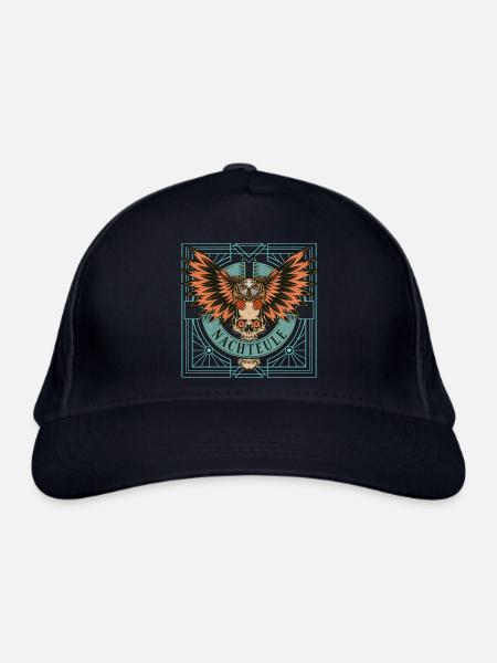 Nachteule Schädel Pank - Bio-Baseballkappe - Navy