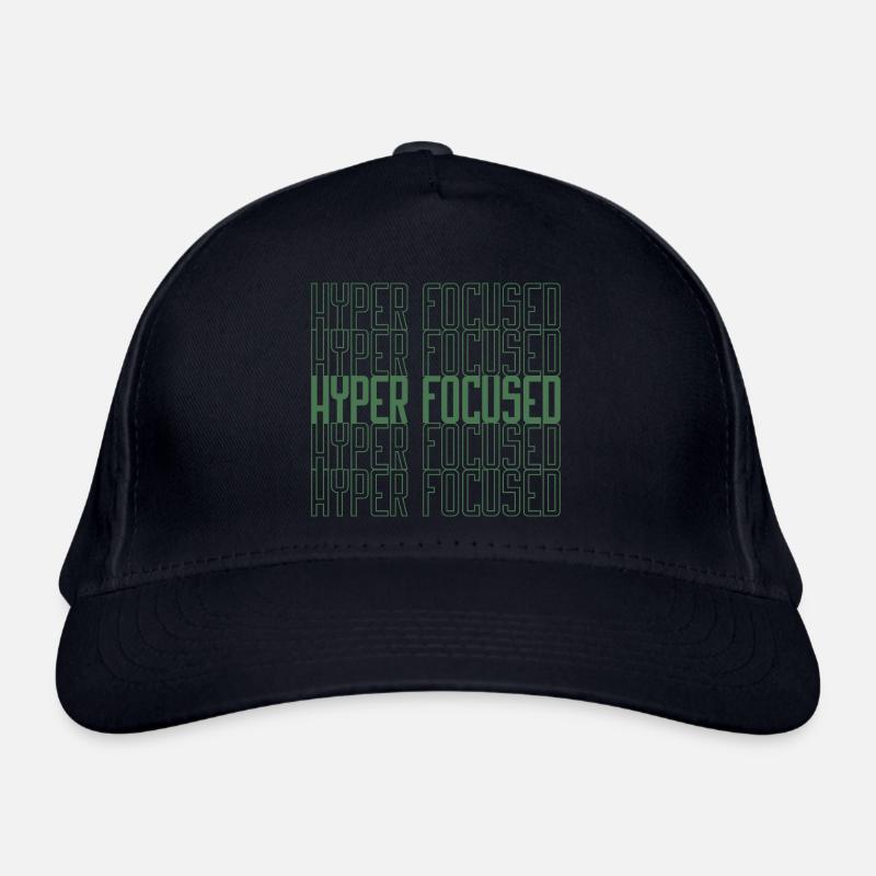 Hyperfocused in green Organic Baseball Cap