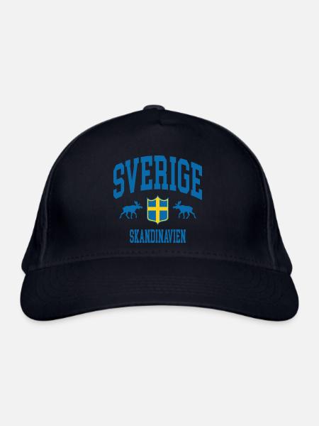 Schweden - Bio-Baseballkappe - Navy