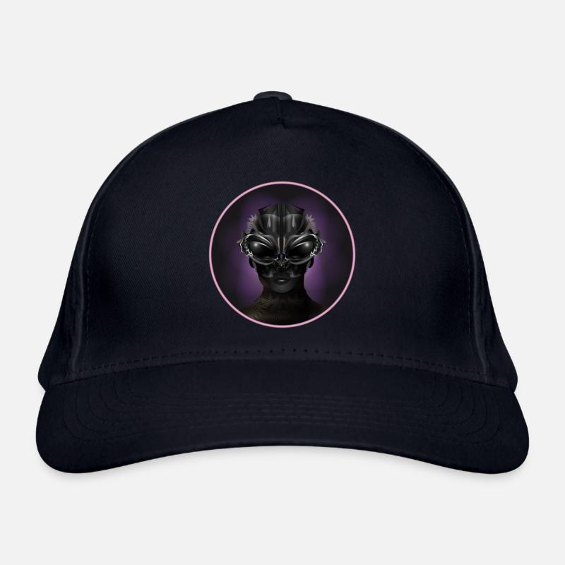Fantasie Portrait eines Ausserirdischen Wesens Bio-Baseballkappe