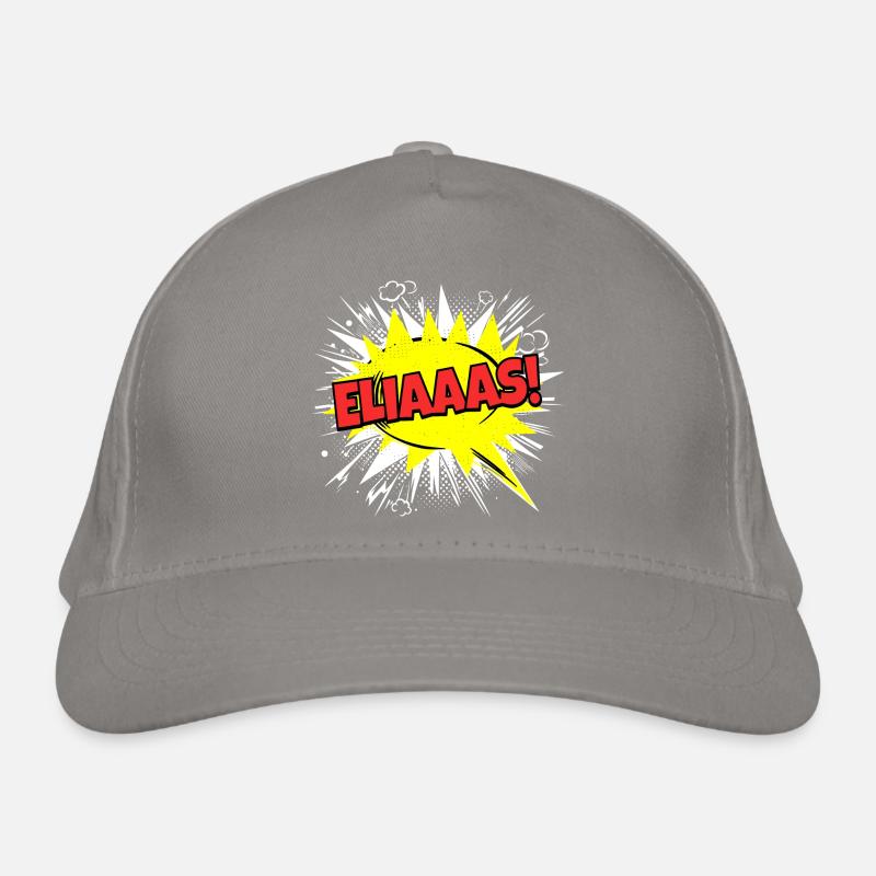 Elijah's Name Funny Speech Bubble Eliaaas! Organic Baseball Cap