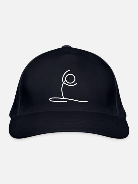 Yoga Übung - Bio-Baseballkappe - Navy