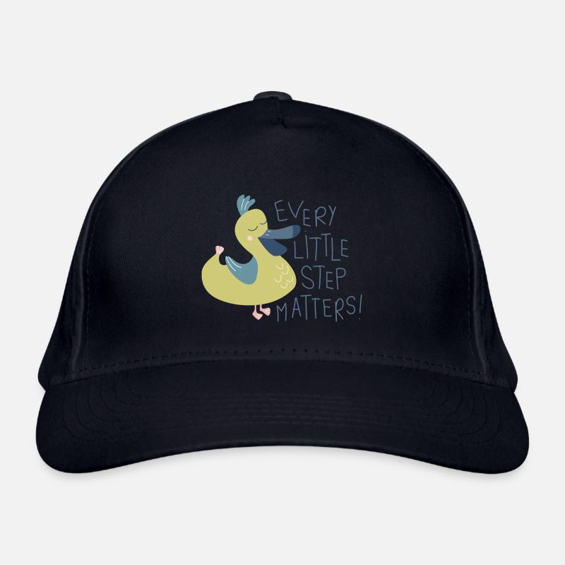Illustration « Chaque petit pas compte ! » - Casquette classique bio - marine