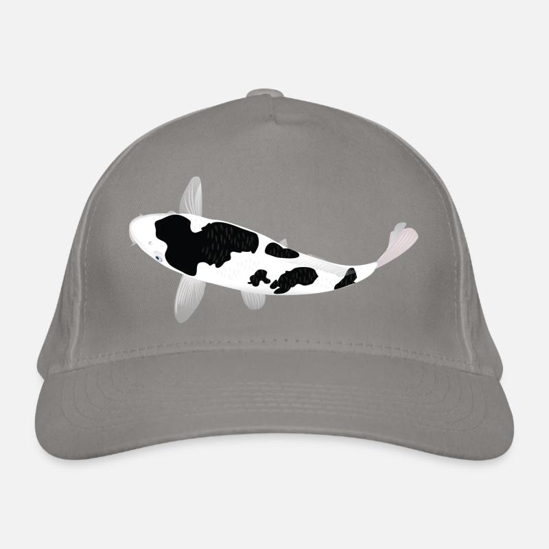 Koi Carp - White and Black Organic Baseball Cap