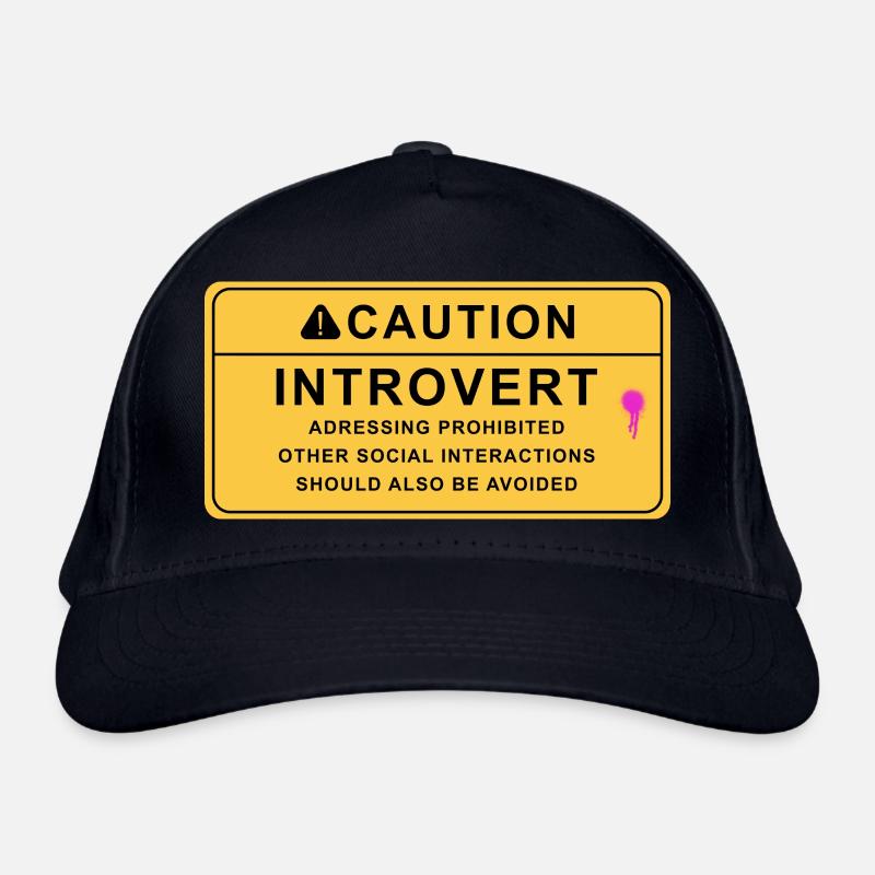 Caution Introvert Bio-Baseballkappe