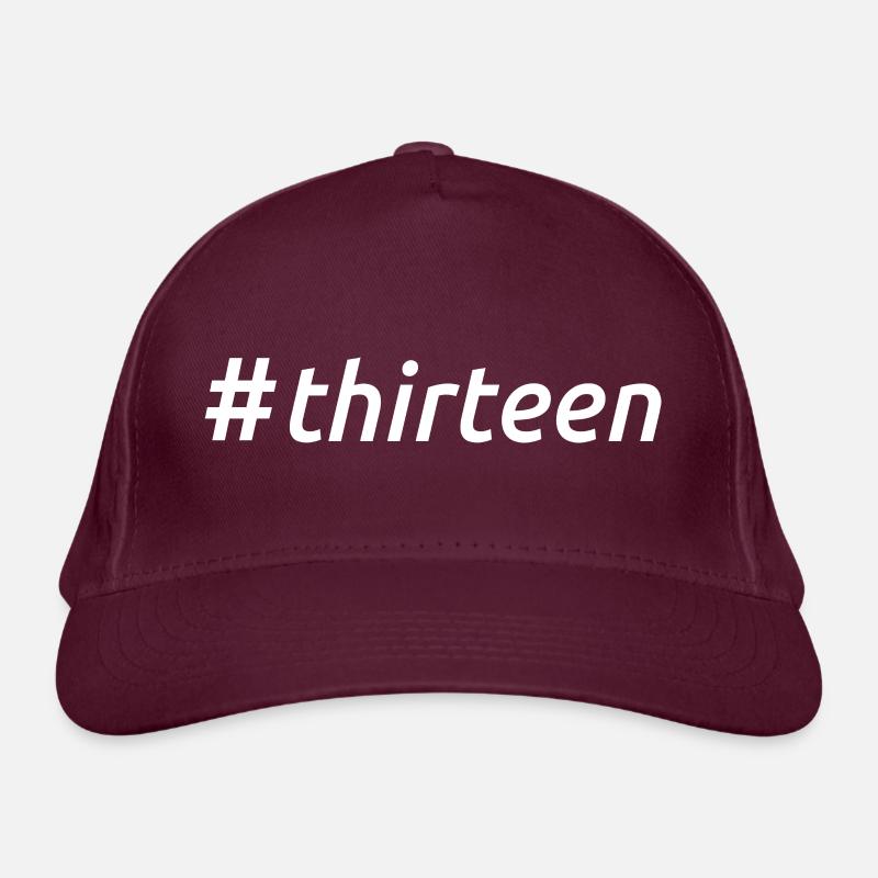 Hashtag Treize Cool 13 ans 13e anniversaire Casquette classique bio