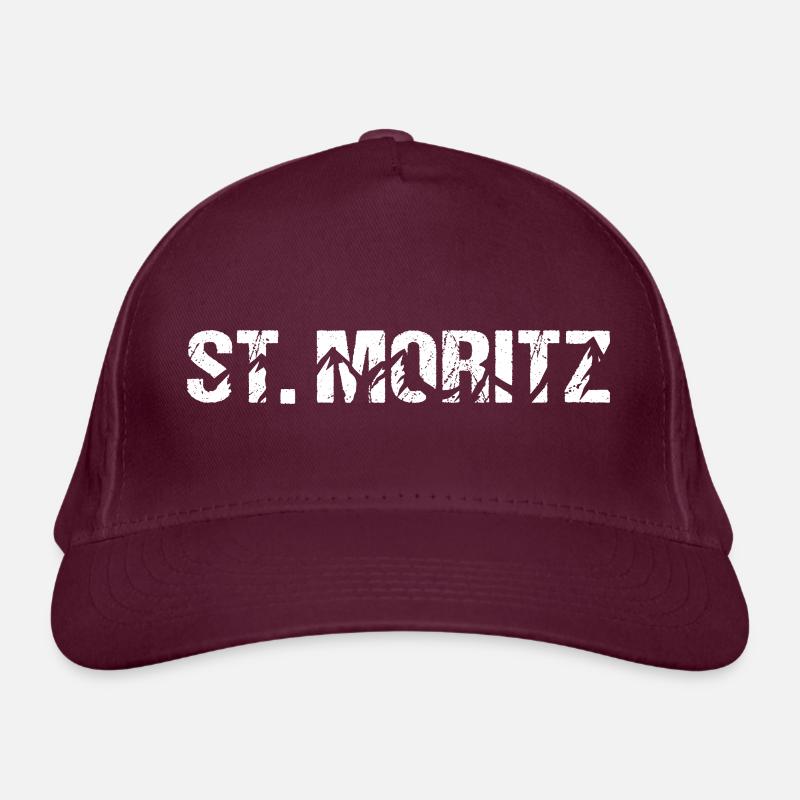 St. Moritz Mountains Switzerland Sankt Moritz Organic Baseball Cap