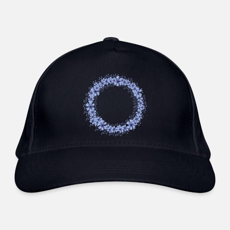 couronne de fleur de bleuet bleu vif Casquette classique bio
