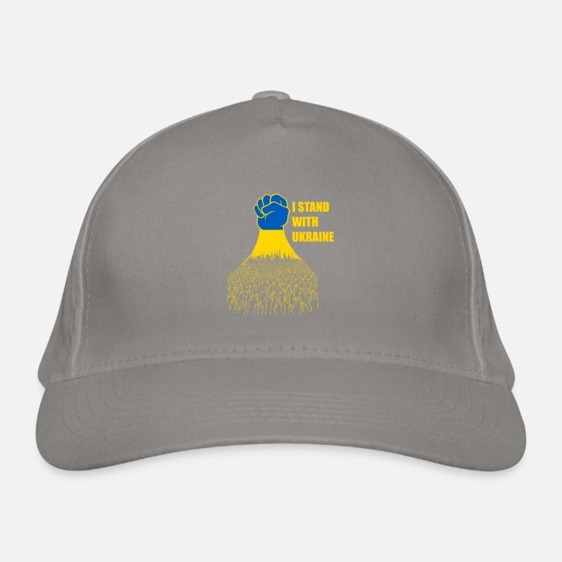 Ich stehe mit der ukrainischen Ukrainischen Flagge Unterstützung Bio-Baseballkappe