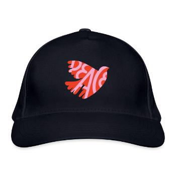 PEACE ALERT - Bio-Baseballkappe - Navy - Vorne