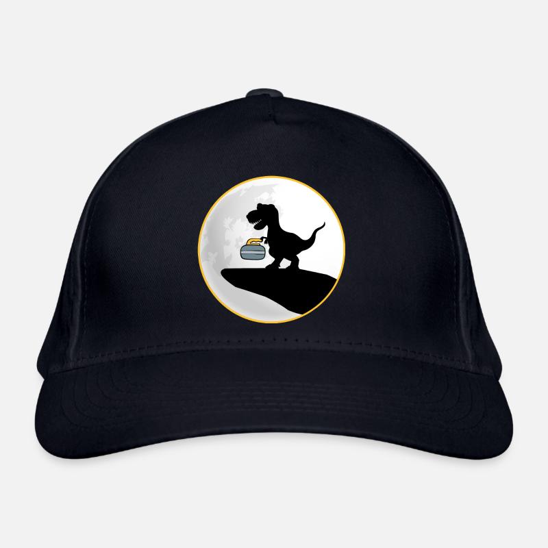 curling curling curlingdino curling stone Organic Baseball Cap
