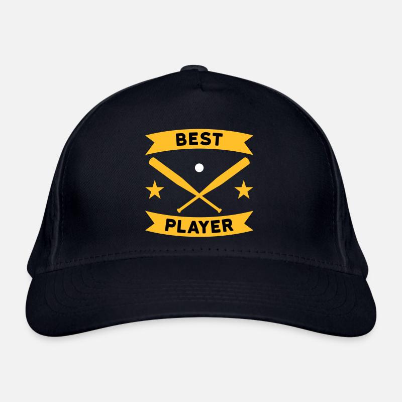 Best baseball player (Banner, Baseballschläger) Bio-Baseballkappe