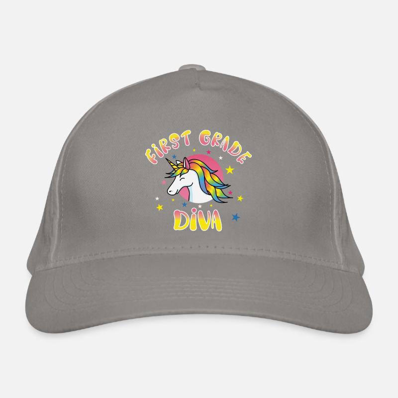 First Grade Diva Einhorn Einschulung Geschenk Bio-Baseballkappe