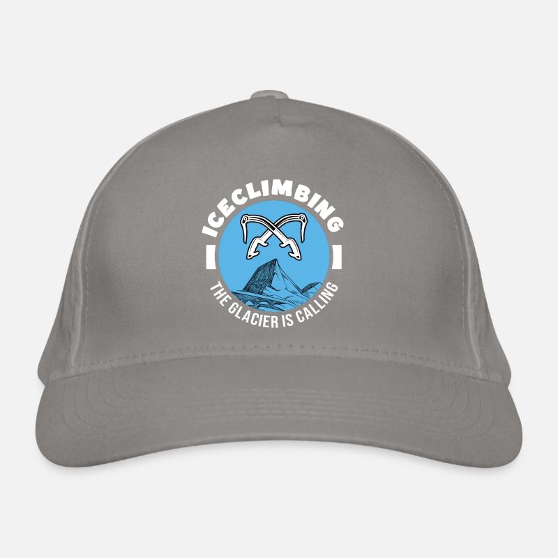 escalade sur glace escalade sur glace le glacier de glace appelle Casquette classique bio