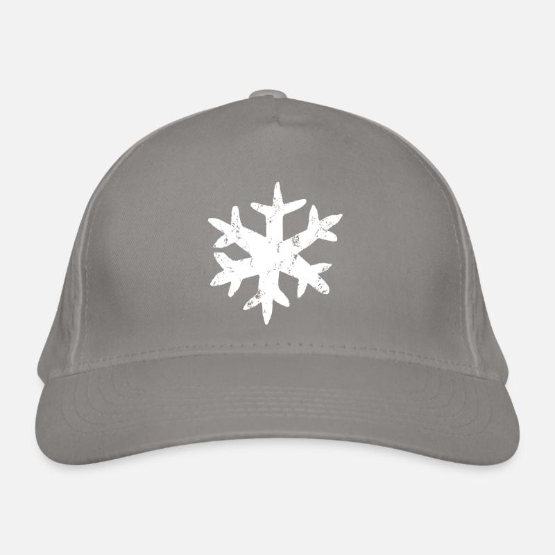 Flocon de neige cool shabby chic Casquette classique bio