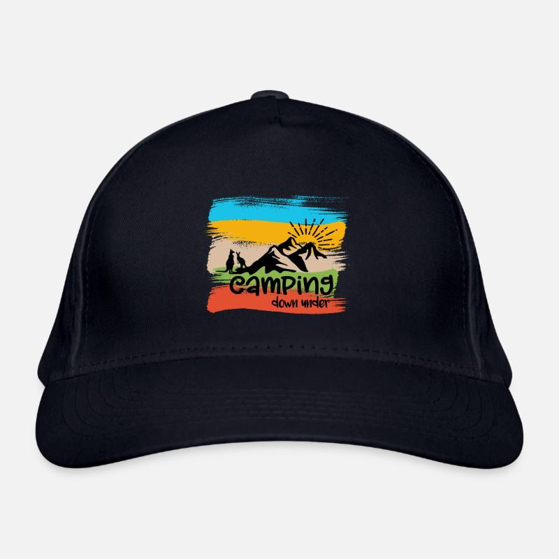 Camping down under Organic Baseball Cap