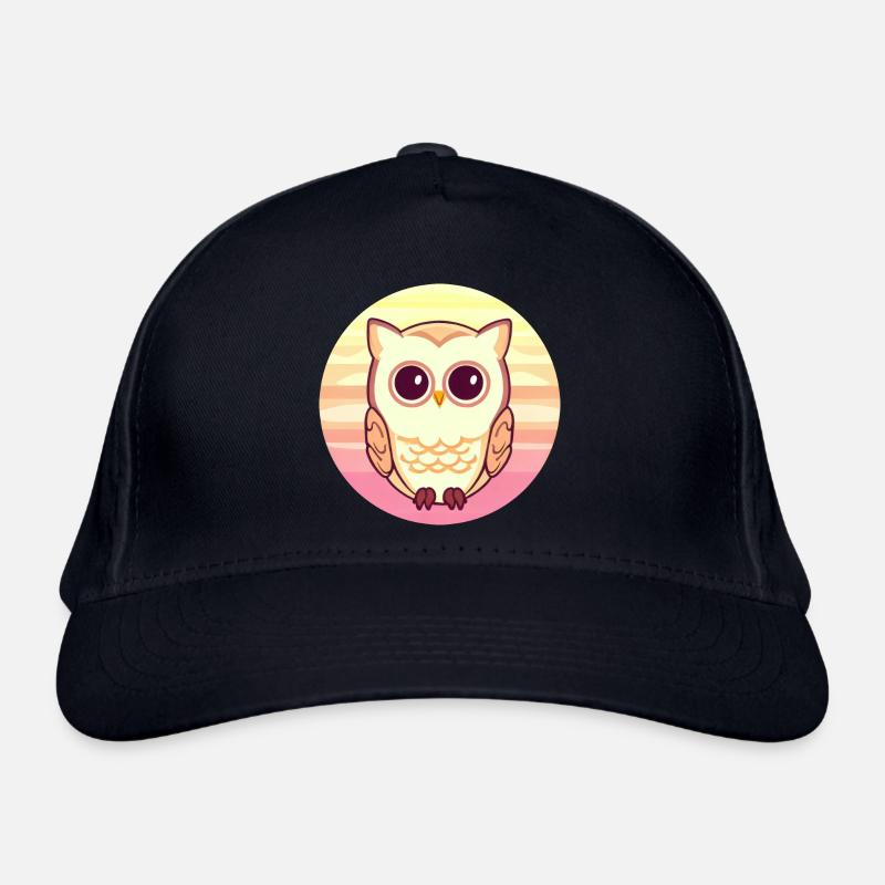 Eule Sunset Design Bio-Baseballkappe