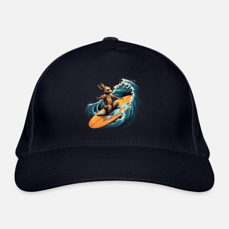 Surfing kangaroo Bio-Baseballkappe