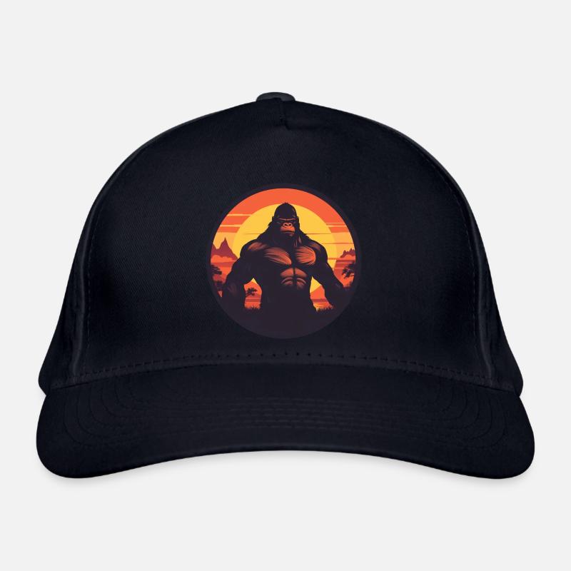 Strong Gorilla Sunset Design Bio-Baseballkappe