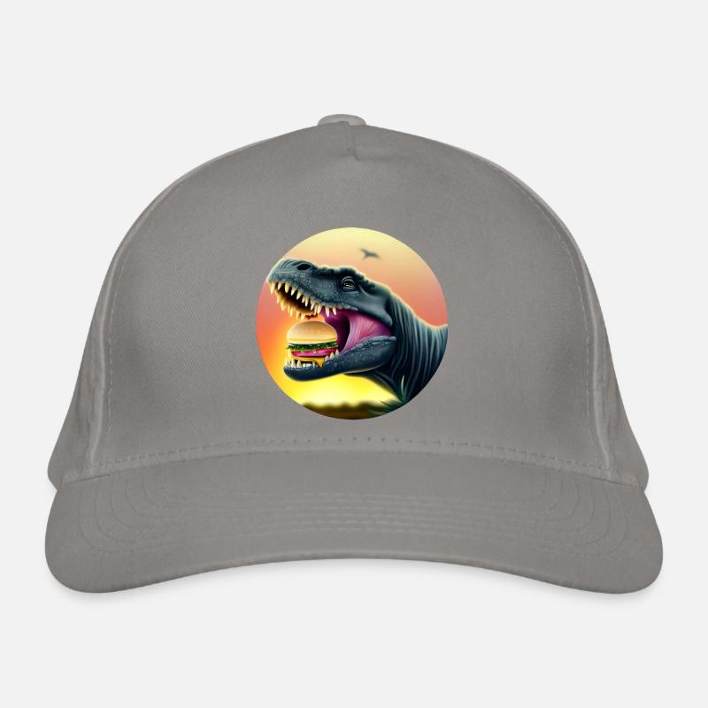 Cheeseburger Dinosauerier Organic Baseball Cap