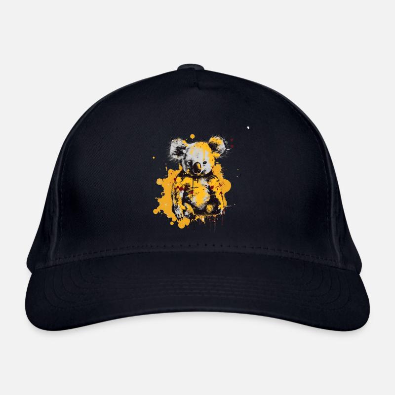 Koala dans des éclaboussures de couleur Casquette classique bio