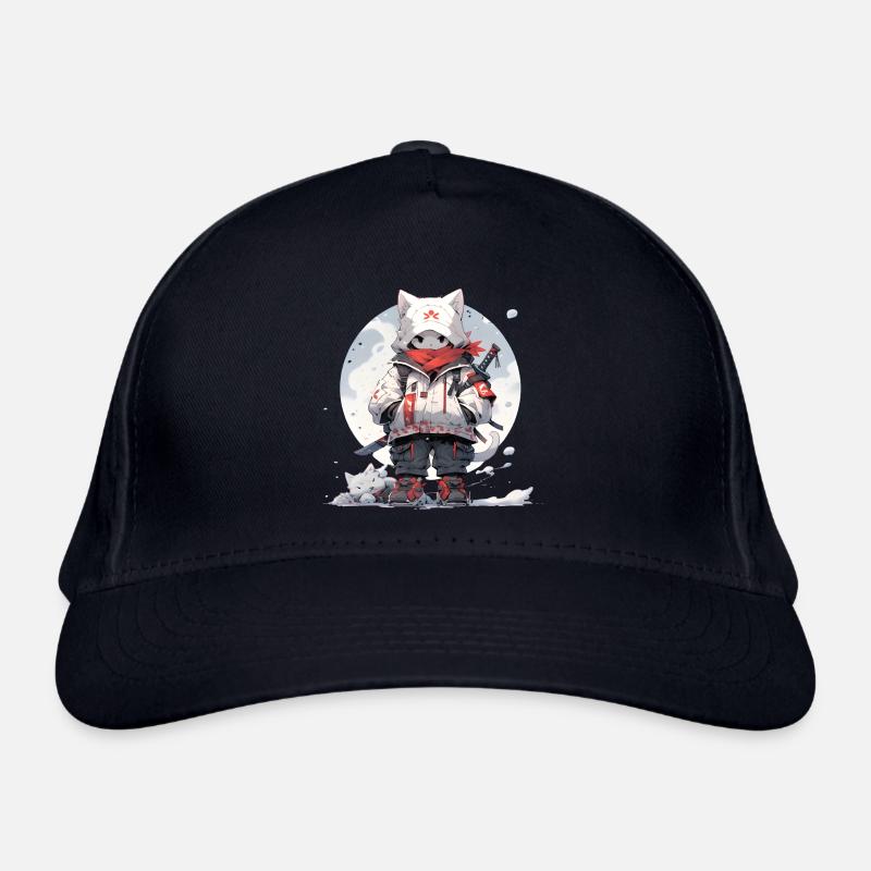 Chat samouraï mignon Casquette classique bio