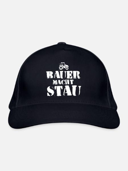 Bauer macht Stau - Bauernprotest - Bio-Baseballkappe - Navy