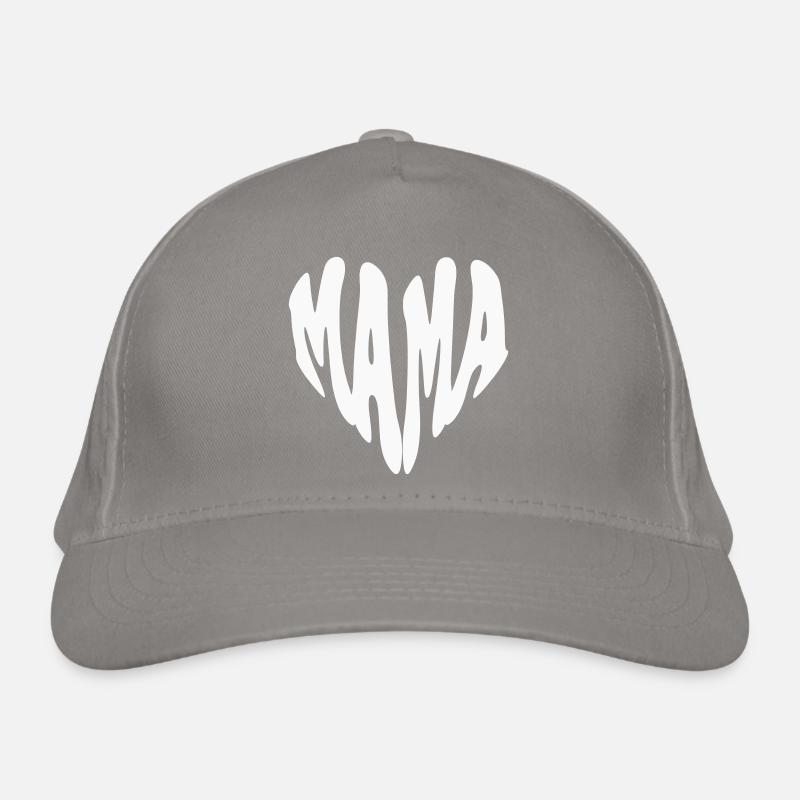 Mama - Small Heart (Custom Color) Organic Baseball Cap