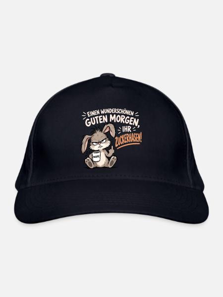 Morgenmuffel Hase - Bio-Baseballkappe - Navy