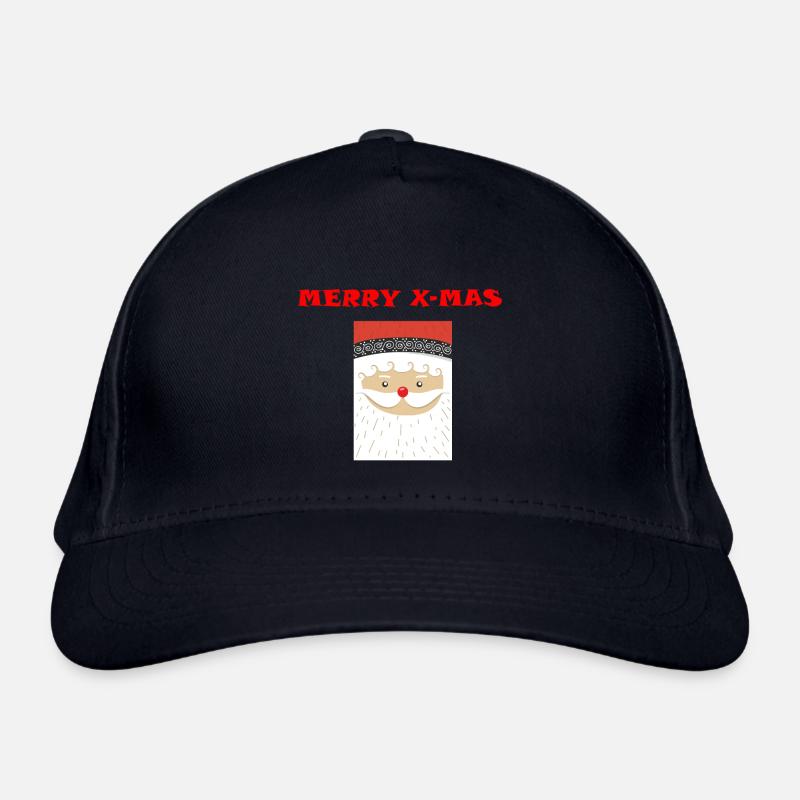 merry x mas with Nicholas Organic Baseball Cap